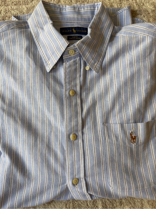 Ralph Lauren Other - Ralph Lauren Light Blue and White Striped Button-Down Shirt